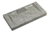 2023 Hand Crafted Marble Nature stone wash basin Hermes matt grey wall hung 470*320*60 mm